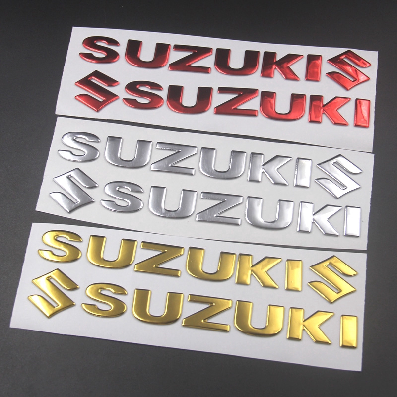 Decal 3d Chữ Suzuki Trang Trí Xe Hơi