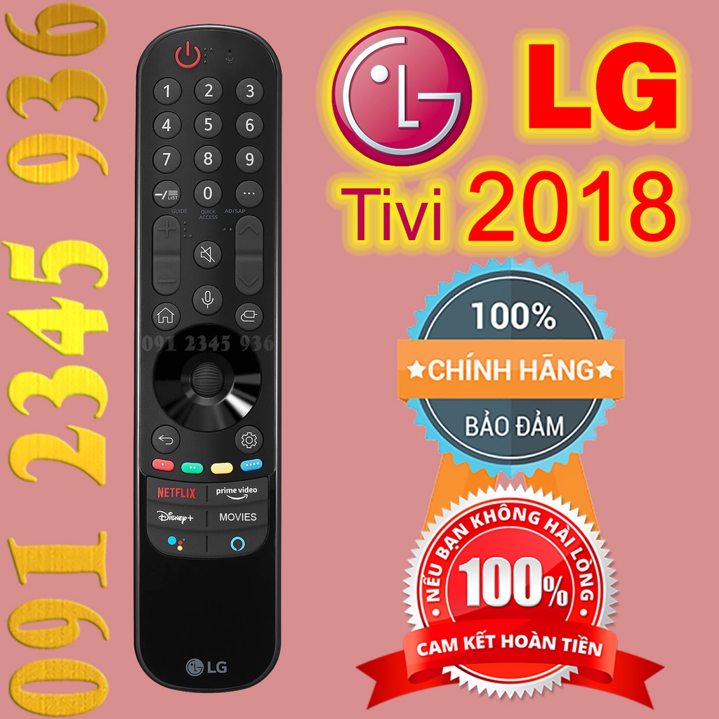 Remote Điều khiển tivi LG mẫu năm 2018 có Chuột bay có Giọng nói tặng Pin . Magic Remote AN-MR21GA , Made in INDONESIA