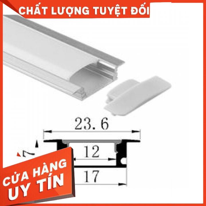 Thanh nhôm U âm 1m,Thanh Nhôm gắn Led Mã 508 nhôm Gắn Tủ