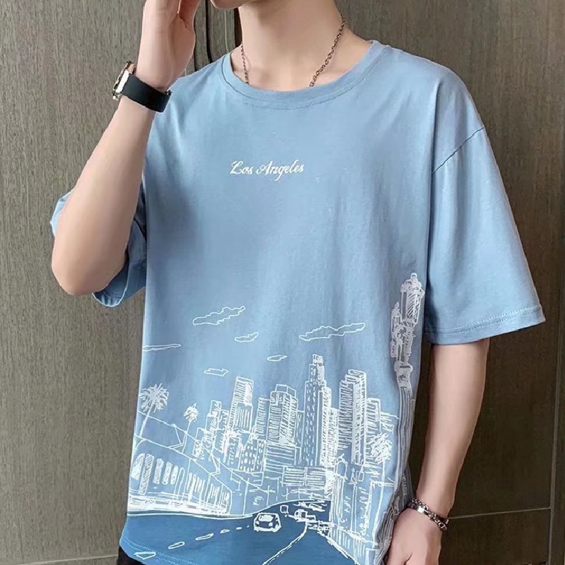 Áo Thun Tay Ngắn Thời Trang Hàn Quốc Cho Nam Size M-3XL
