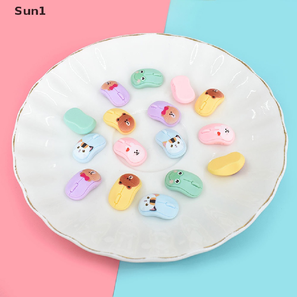 Set 5 Kẹp Tóc / Ốp Điện Thoại Hình Chuột Mini Tỉ Lệ 1: 12 Trang Trí Nhà Búp Bê