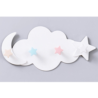Wall Hook Wall Mounted Cartoon Cloud Shape Wall Coat Rack Hat Hooks Robe Hook Entryway Wall Hangers Hooks