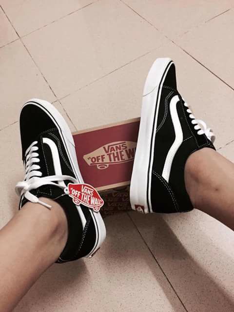 [FULL BOX+ ẢNH THẬT] Giày VANS OKD SKOOL ĐEN TRẮNG