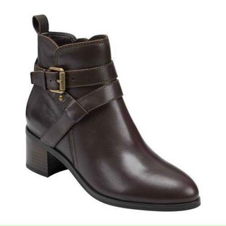 Giày boot nữ cổ ngắn - Giày boot nữ bigsize ENLOVE CHIẾN BINH da thật gót vuông 5p - Size 38 39 40