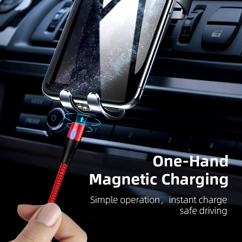 Cáp Sạc Nhanh Từ Tính Micro USB Type C Cho iPhone Xiaomi Samsung