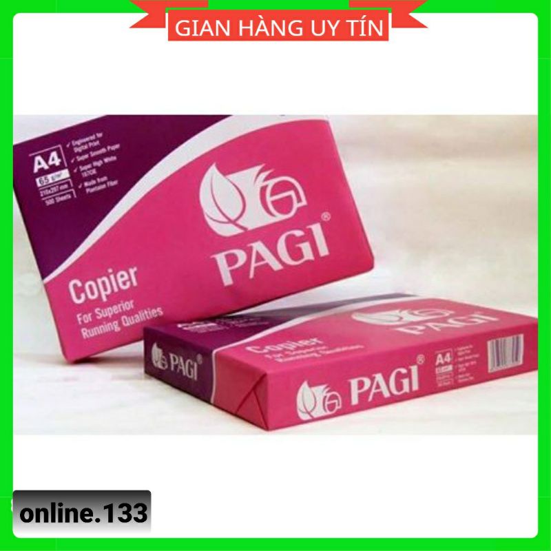 giấy in A4, giấy A4 pagi( 500 tò )hồng 65/ gsm