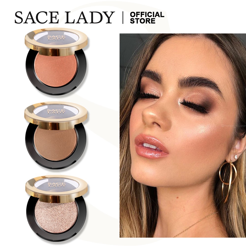 Set 3 Hộp Phấn Má Hồng + Bắt Sáng + Tạo Khối Sace Lady Tông Nhũ Mịn Mượt Tự Nhiên Lâu Trôi | BigBuy360 - bigbuy360.vn