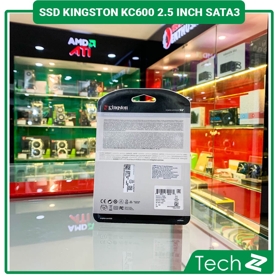 Ổ cứng SSD Kingston KC600 265GB + 512GB + 1024GB  2.5 inch SATA3 (Đọc 550MB/s - Ghi 520MB/s)