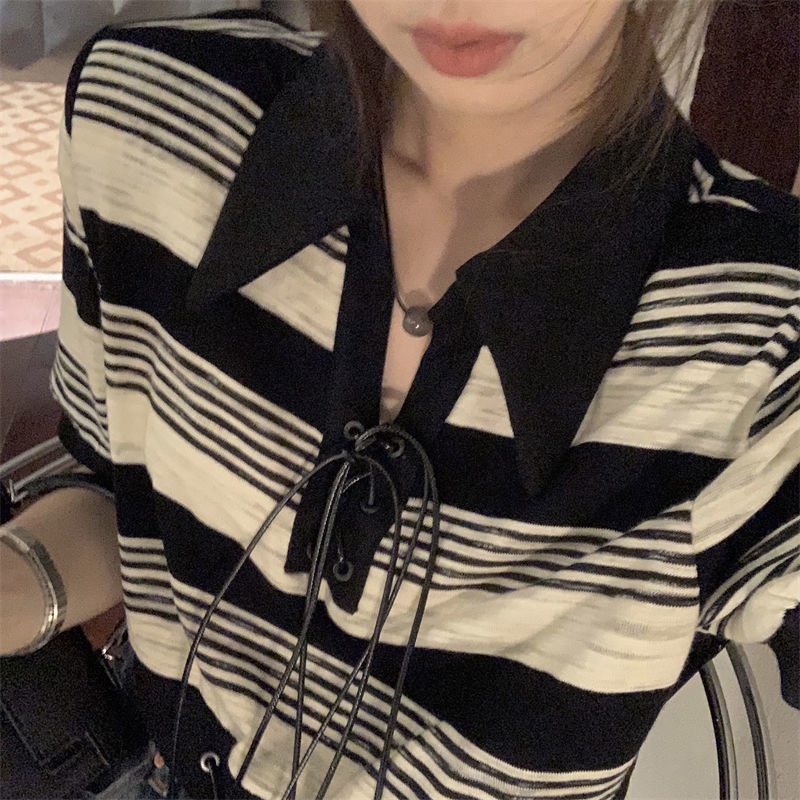 Áo Thun polo Ngắn Tay Phong Cách Harajuku Thời Trang Dành Cho Nữ