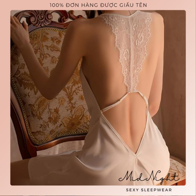Váy Ngủ Sexy Hai Dây Xuyên Thấu Gợi Cảm Lụa Satin Sang Trọng - Bộ Đồ Lót Quyến Rũ Khiêu Gợi Đầy Cám Dỗ Mid Night Sexy | BigBuy360 - bigbuy360.vn