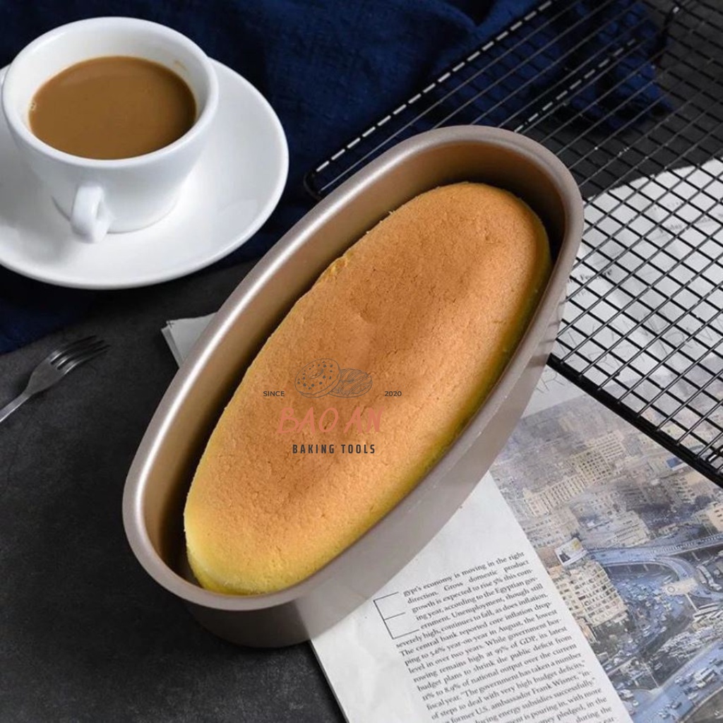 Khuôn oval bánh mì hoa cúc D08 chống dính