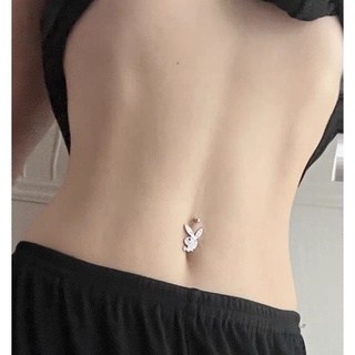 Khuyên rốn bạc 925 Thỏ playboy