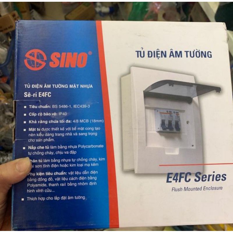 TỦ ĐIỆN ÂM TƯỜNG SINO ( 2/4 , 3/6, 4/8, 8/12)