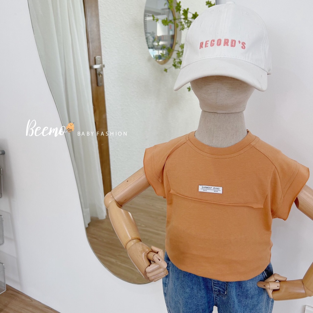 Áo phông bé trai cá tính phong cách Hàn Quốc, áo thun cộc tay bé trai mềm mát Beemo