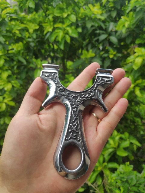 Ná hoa văn inox chạc 8cm tặng  2 thun