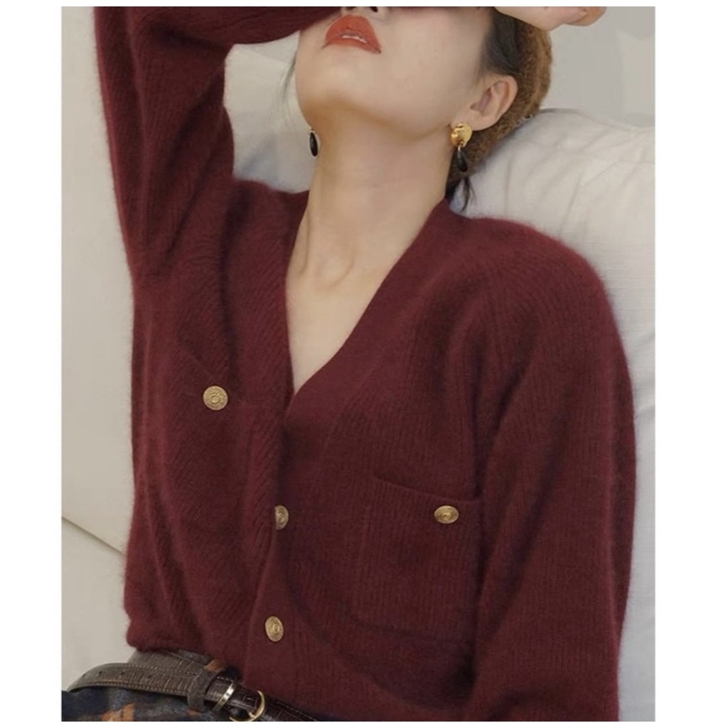 Áo cardigan len phong cách retro