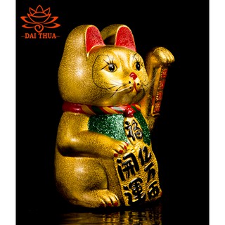 32CM - MÈO CHIÊU TÀI KIM SA SỨ CHẠY PIN