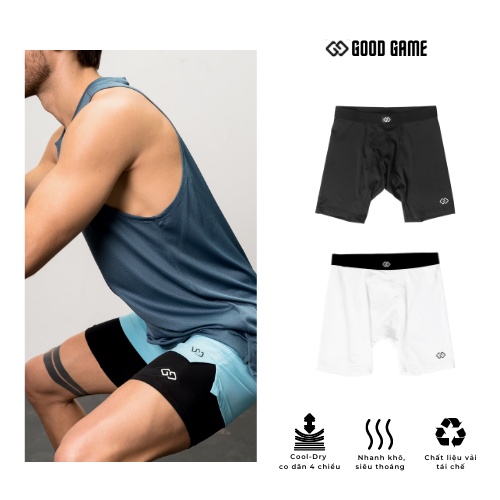 Quần legging nam ngắn GG, Quần giữ nhiệt nam tập gym