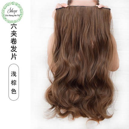 Tóc giả nữ dài xoăn sóng đuôi – tóc giả kẹp dải tự nhiên, nhẹ mềm - Cô nàng sư tử