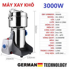 Máy xay nghiền bột khô 3000w E500