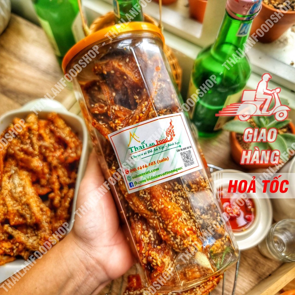 Khô Cá Khoai Sate Mè Ram Giòn Lon 250Gram