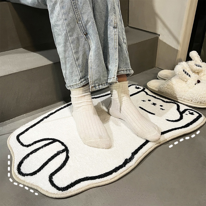 Thảm lót cửa chùi chân Họa Tiết Hoạt Hình Chống Trượt Thấm Hút Nước Cho Thú Cưng