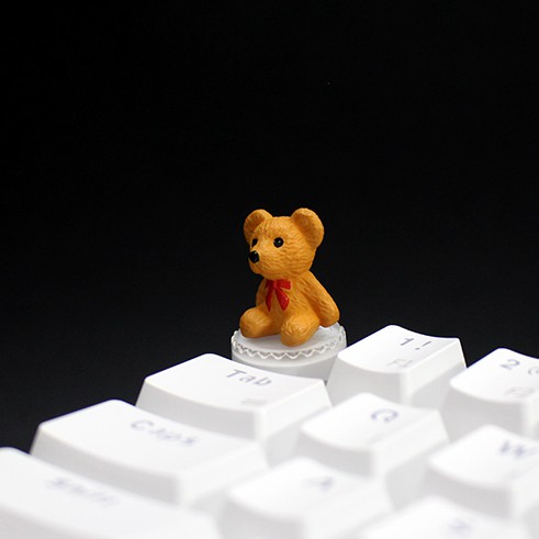 Keycap lẻ hình Gấu Teddy nhỏ siêu dễ thương( Keycap Artisan )