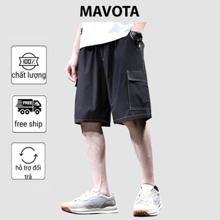Quần short nam Mavota quần đùi lửng thể thao mặc nhà chỉ nổi năng động QSCN03