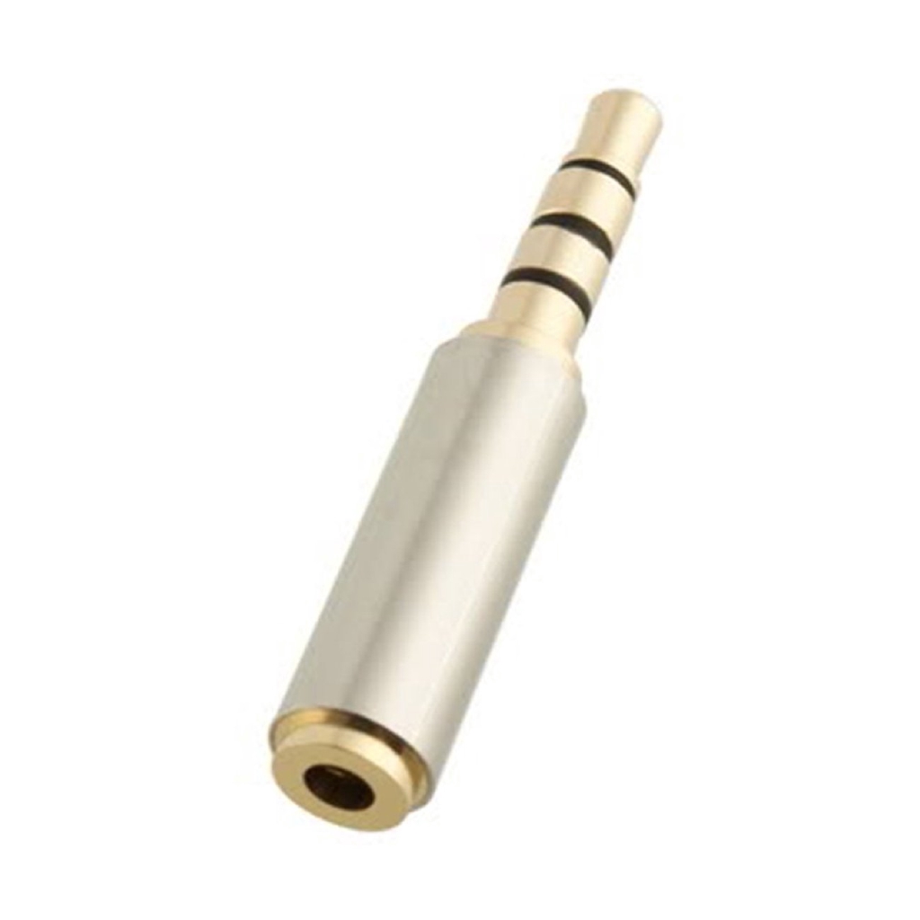 A Gold 3.5mm Male  to 2.5mm Female  Audio Stereo Headphone Jack Adapter Converter