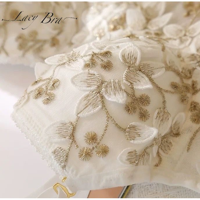 Bộ Corset Vintage Thêu Hoa Dáng Bra Cổ Điển Đệm Mỏng Có Gọng Nâng Ngực Sexy Lacy Bra - B07 | BigBuy360 - bigbuy360.vn