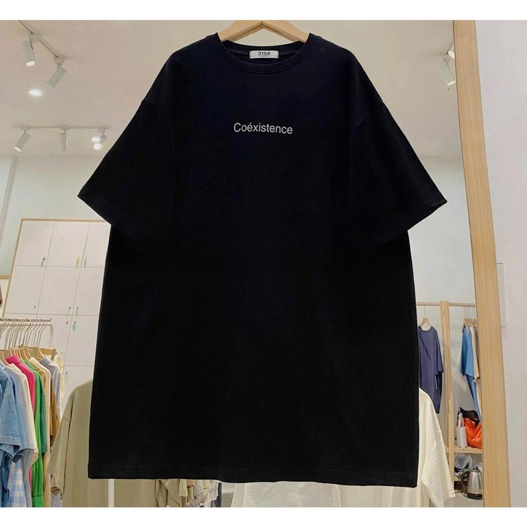 Áo Phông form rộng Áo Thun Tay Lỡ Nam Nữ Form Rộng Unisex chất Cotton in chữ Coéxistence Phông Trơn Oversize