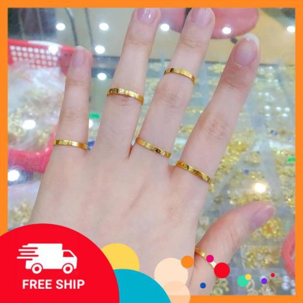 Freeship NHẪN VÀNG CHỈ đeo tôn ngón tay chảnh đẹp Giá xưởng bán chạy