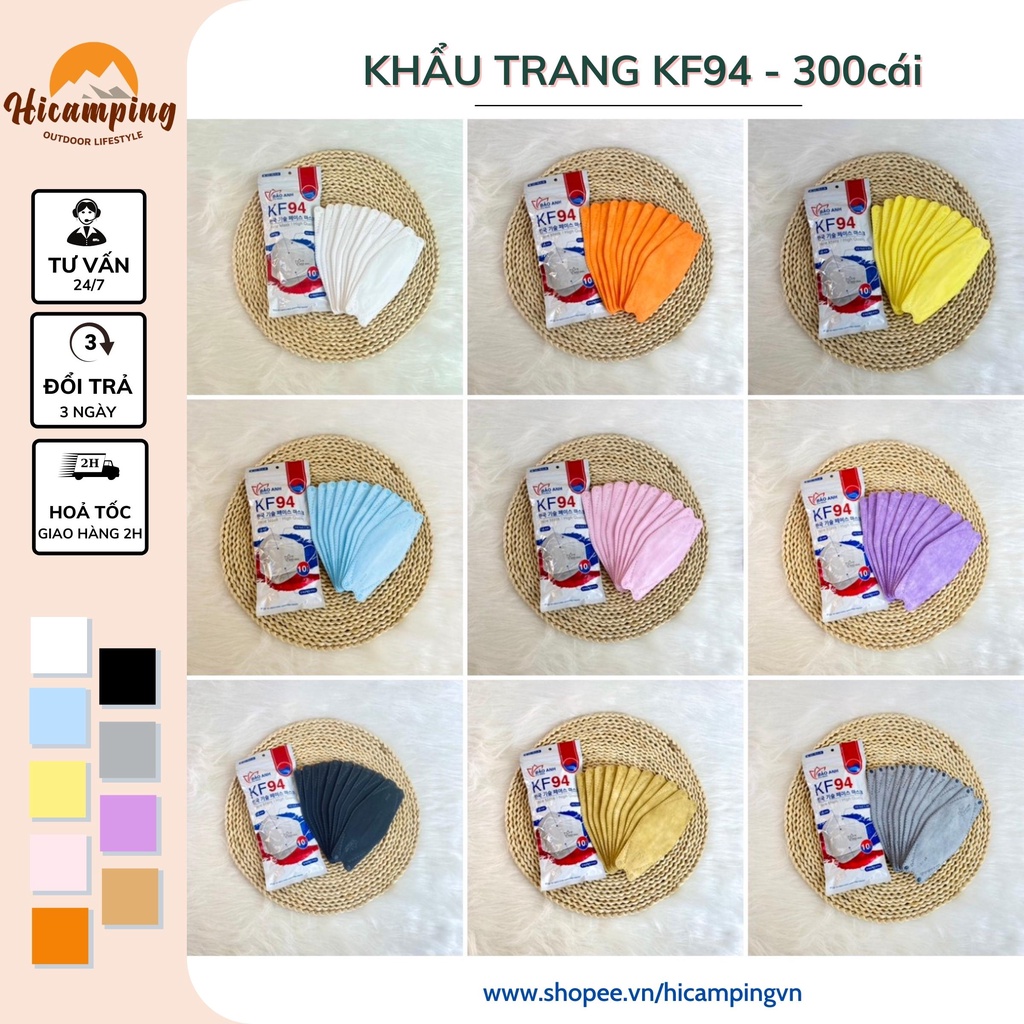 Thùng 300 cái khẩu trang KF94, khẩu trang y tế kháng khuẩn ,tiêu chuẩn Hàn quốc