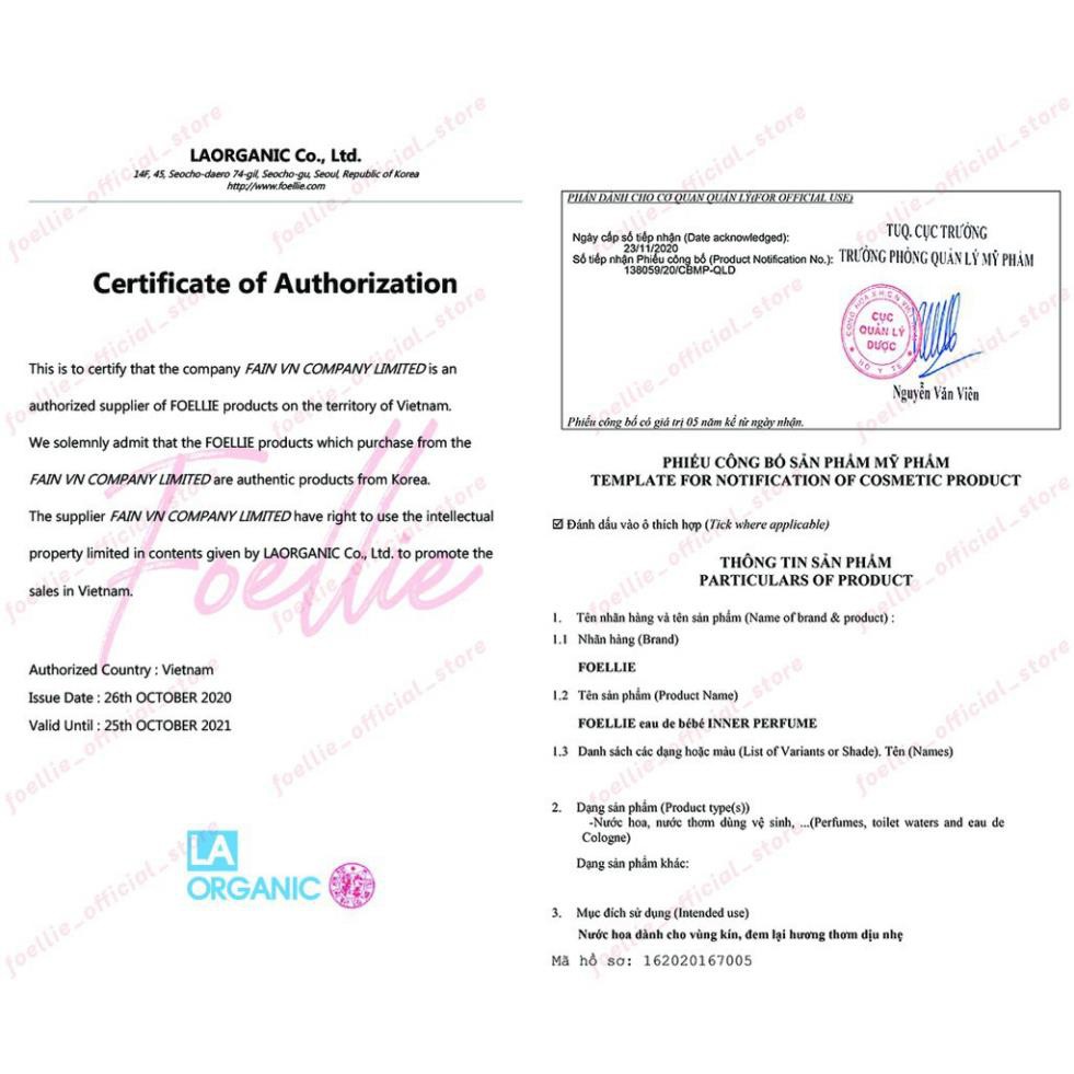 Nước Hoa Vùng Kín Foellie Inner Perfume (5ml) Trọn 9 Mùi Hương Quyến Rũ | BigBuy360 - bigbuy360.vn