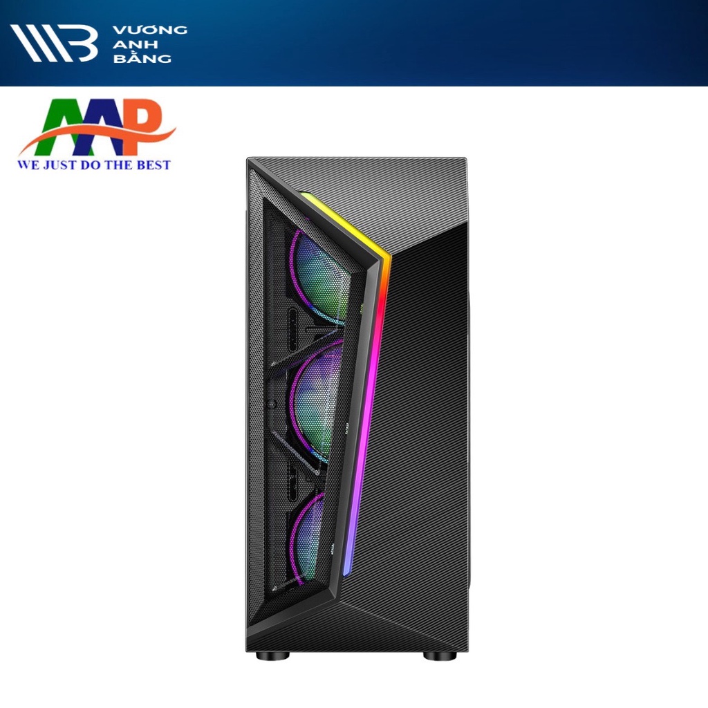 CASE AAP PLUS GAMING LED RGB Vỏ Máy Tính Bàn PC (Hông trong suốt)