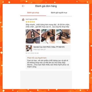 Sandal Cao Gót Phối 2 Màu 7P hót hít