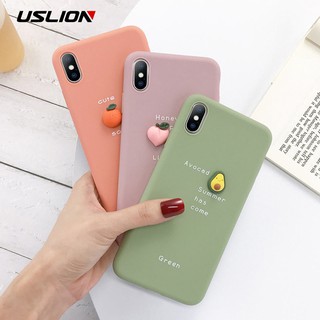 Ốp điện thoại silicon hình quả bơ dễ thương dành cho Phone XS MAX XR X