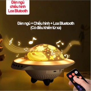 Đèn ngủ chiếu hình UFO xoay tròn kiêm Loa Bluetooth có điều khiển từ xa Quà tặng đẹp