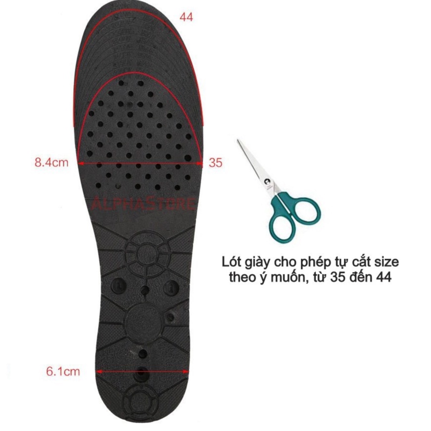 Cặp Lót Giày Độn Đế 2 Lớp Tăng Chiều Cao Loại 3,5,7cm Đệm Khí Cao Cấp