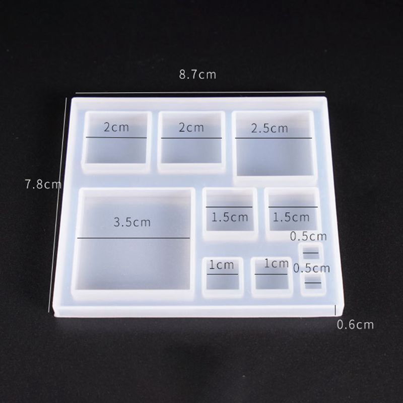 Khuôn silicon làm trang sức tạo hình bông tuyết/ vuông