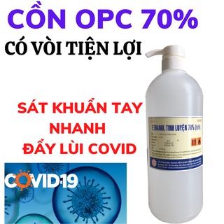 Cồn sát khuẩn,nước rửa tay khô OPC Alcool 70% 1L có vòi tiện dụng