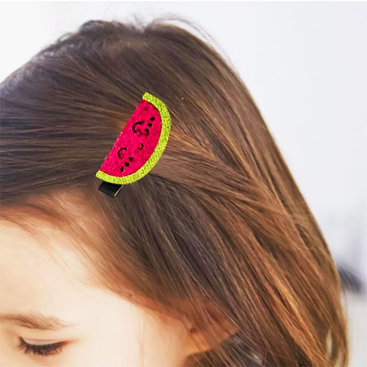 Set 5 kẹp tóc handmade cho bé gái nhiều họa tiết lấp lánh (5pcs) BBShine – P080