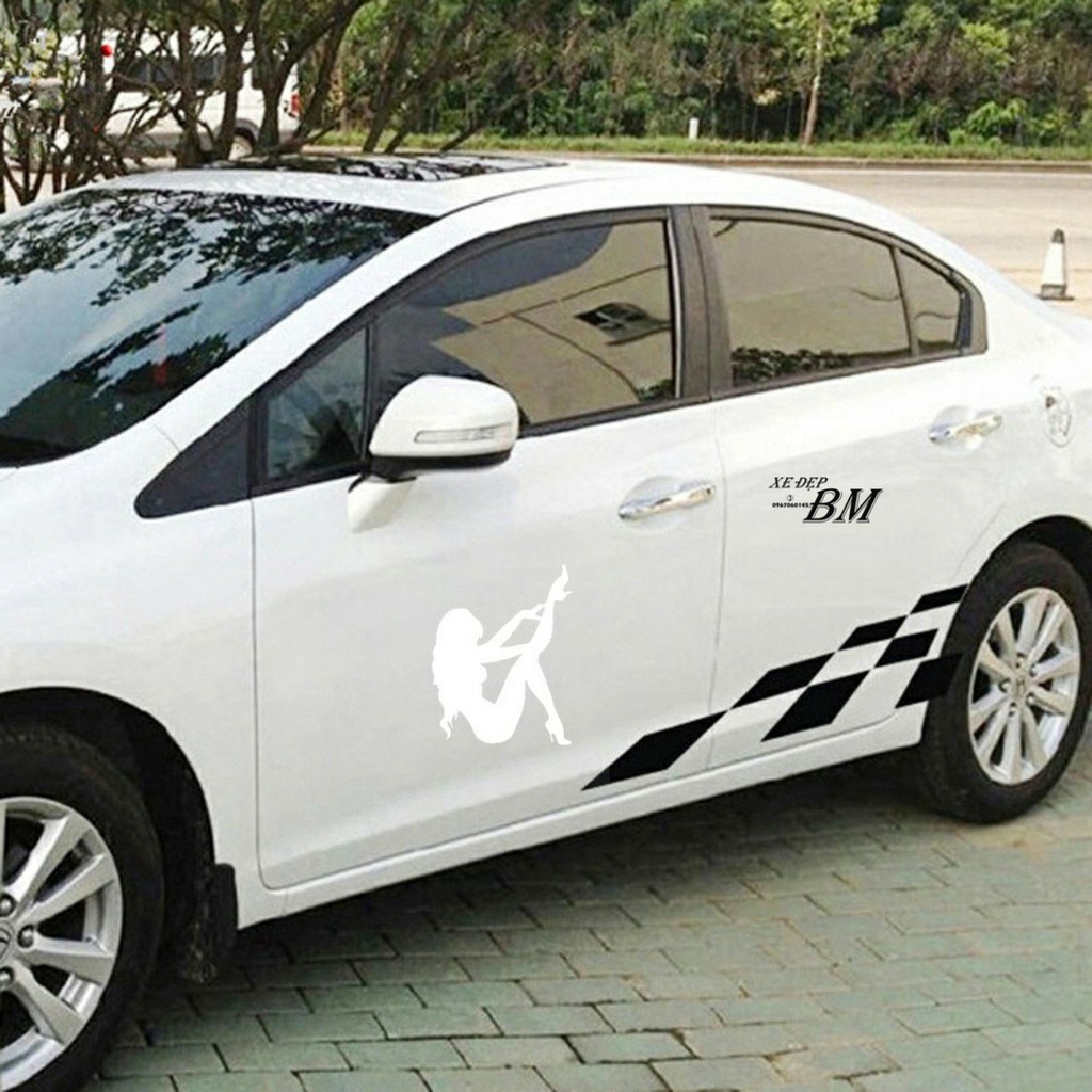 Nhãn dán hình cô gái gợi cảm cao gót