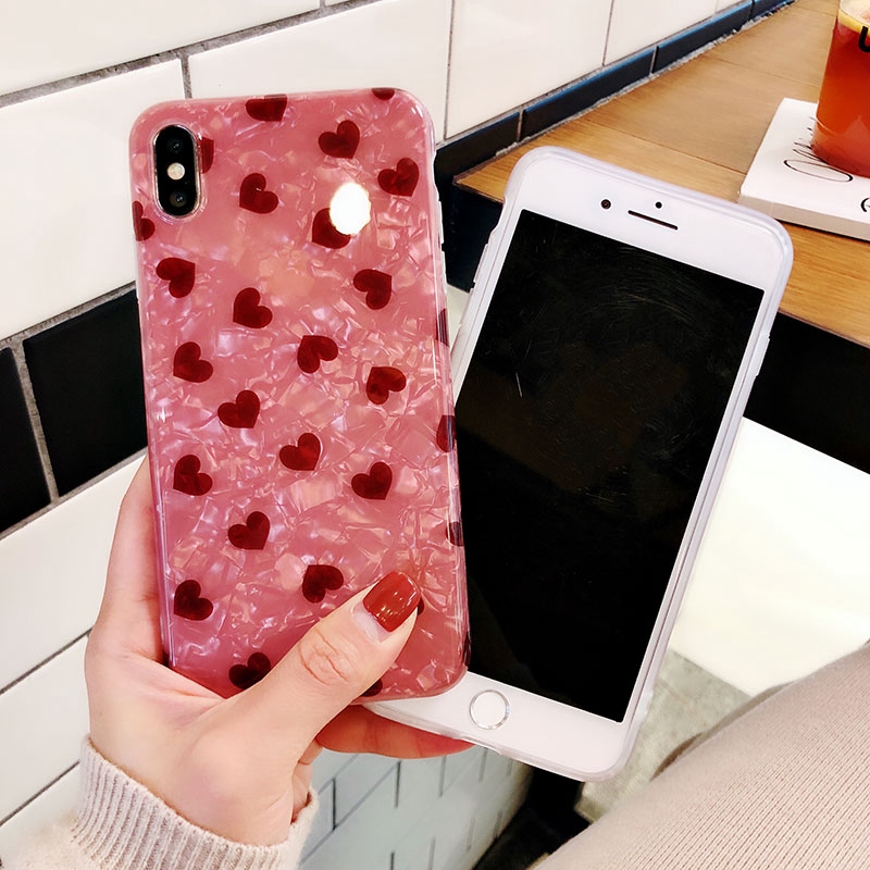 Ốp Lưng Bảo Vệ In Hình Trái Tim Cho Iphone X Iphone Xs Max Xr 8 Plus 7 Plus 6 Splus | BigBuy360 - bigbuy360.vn