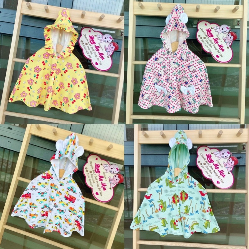 Áo Chống Nắng Cho Bé, Áo Choàng Chống Nắng Cho Bé, Áo Choàng Cánh Dơi Chống Nắng cho bé chất cotton size từ 5-17kg