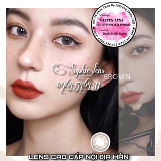 [LENS CAO CẤP] màu nâu latte full cận 0-8 độ