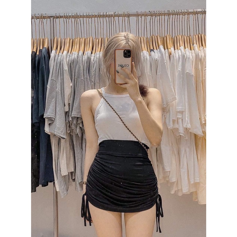 Chân váy nhún dây rút chất co giãn (form đẹp) | BigBuy360 - bigbuy360.vn