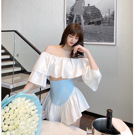 Đầm nữ dáng xòe trễ vai mini Emilyshop