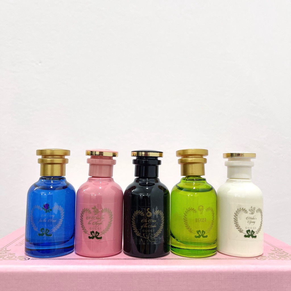 Gucci Alchemy Perfume Sample 5 Piece Set 5*10ML Ode To The Fairy Emerald Cold Snake Mystery Rose Ode To The New Fragrance Bộ 5 Lọ Nước Hoa Mẫu Ode To The Fairy Snake Mystery Rose Ode To The New Hương Thơm