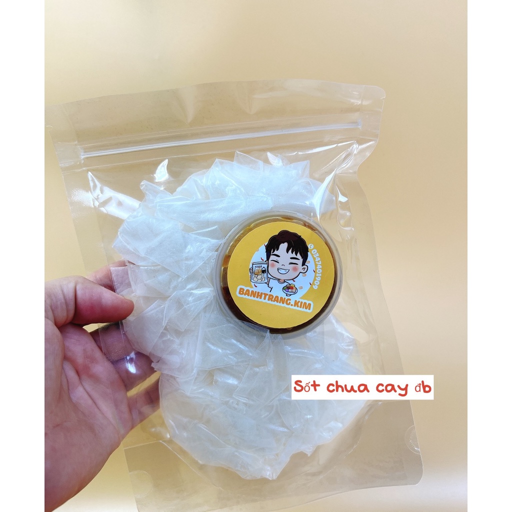 Bánh tráng chấm sốt chua cay đặc biệt ( bánh tráng phơi sương )